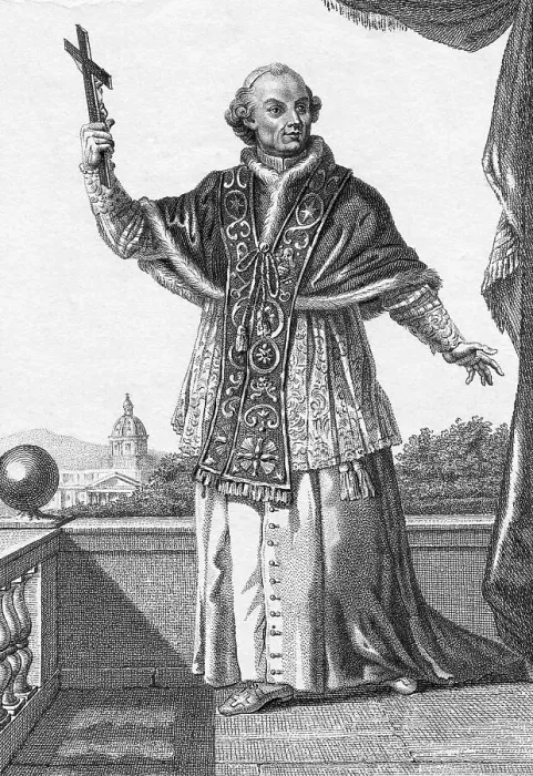 Framed Print : Drawing of Pope Pius VI Holding Cross Framed Print : Drawing of Pope Pius VI Holding Cross
