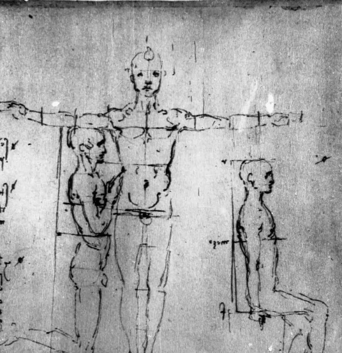 Framed Print : Detail of a Drawing of the Proportions of the Human Body by Leonardo da Vinci Framed Print : Detail of a Drawing of the Proportions of the Human Body by Leonardo da Vinci