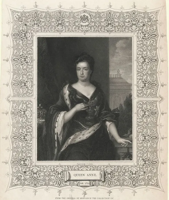 Framed Print : Drawing of Queen Anne on Balcony Framed Print : Drawing of Queen Anne on Balcony