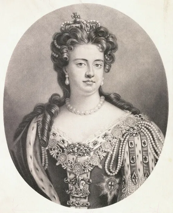 Framed Print : Drawing of Queen Anne in Royal Dress Framed Print : Drawing of Queen Anne in Royal Dress