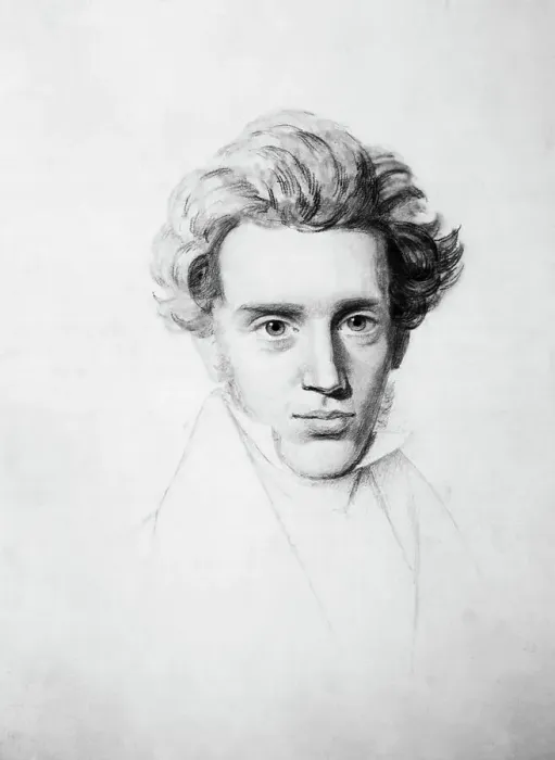 Framed Print : Drawing Of Soren Kierkegaard Framed Print : Drawing Of Soren Kierkegaard