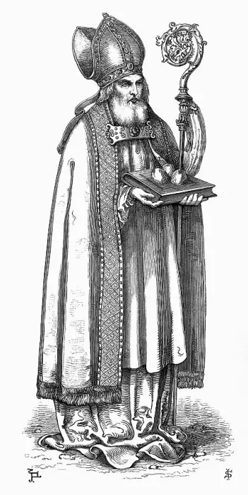 Framed Print : Drawing Of St Nicholas / Bishop Framed Print : Drawing Of St Nicholas / Bishop