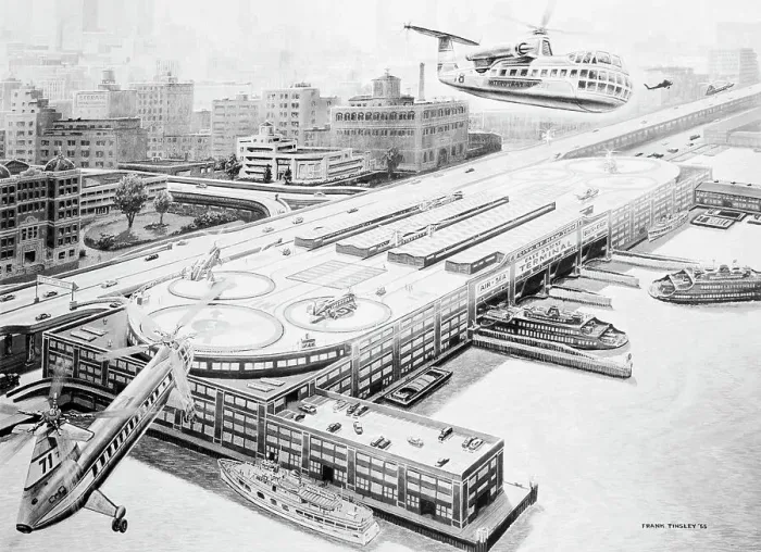 Framed Print : Drawing of Transportation Terminal Framed Print : Drawing of Transportation Terminal