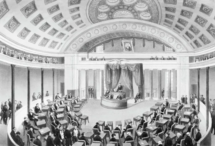 Framed Print : Drawing of United States Senate Chamber Framed Print : Drawing of United States Senate Chamber