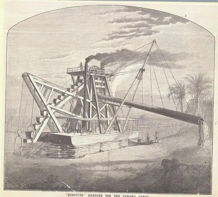 Framed Print : Dredging for Panama Canal Framed Print : Dredging for Panama Canal