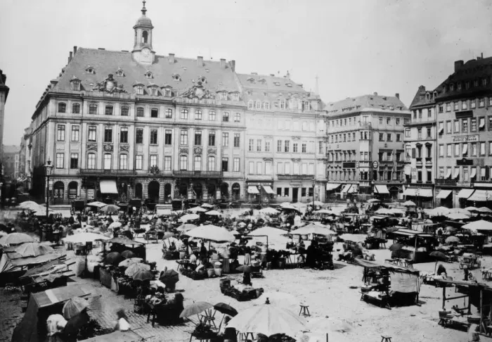 Framed Print : Dresden Market Framed Print : Dresden Market