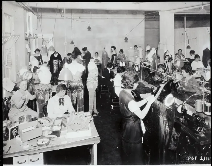 Framed Print : Dressmaking Establishment;Women Working Framed Print : Dressmaking Establishment;Women Working