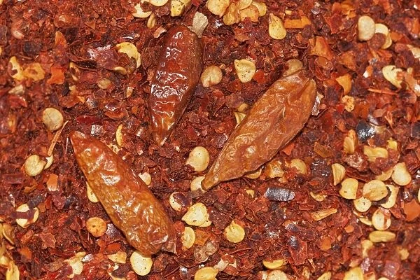 Dried cracked hot chili, organic quality