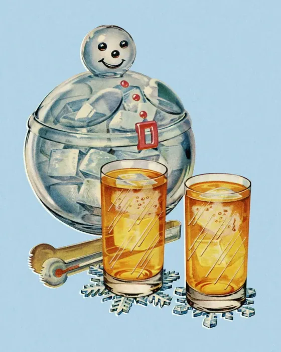 Framed Print : Drink Glasses and Snowman Ice Bucket Framed Print : Drink Glasses and Snowman Ice Bucket