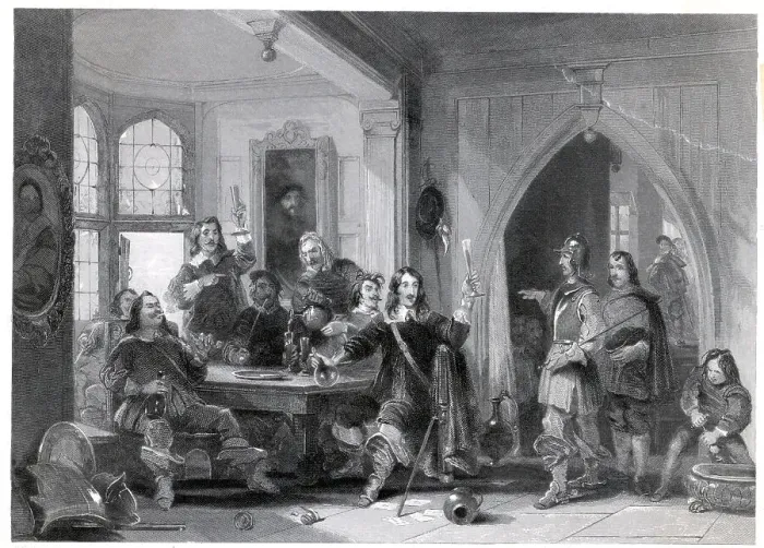 Framed Print : A Drinking Party