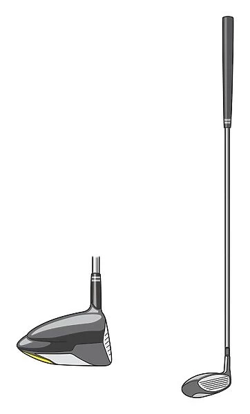 Driver, full length and clubhead
