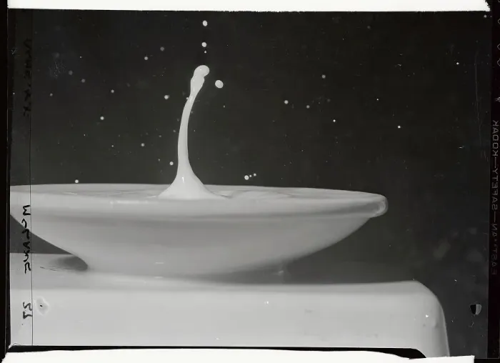 Framed Print : Drop in Milk Saucer Framed Print : Drop in Milk Saucer