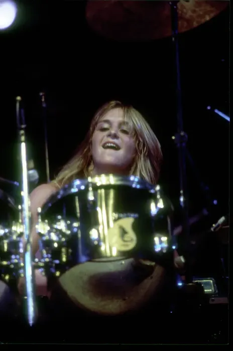 Framed Print : Drummer Sandy West of the rock band The Runaways Framed Print : Drummer Sandy West of the rock band The Runaways