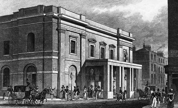 Drury Lane Theatre after the erection of the portico