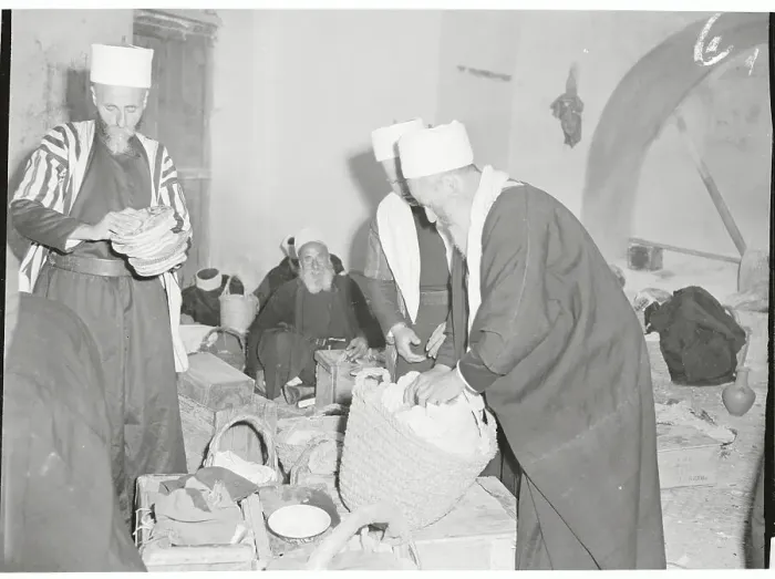 Framed Print : Druze Men Packing Baskets Framed Print : Druze Men Packing Baskets
