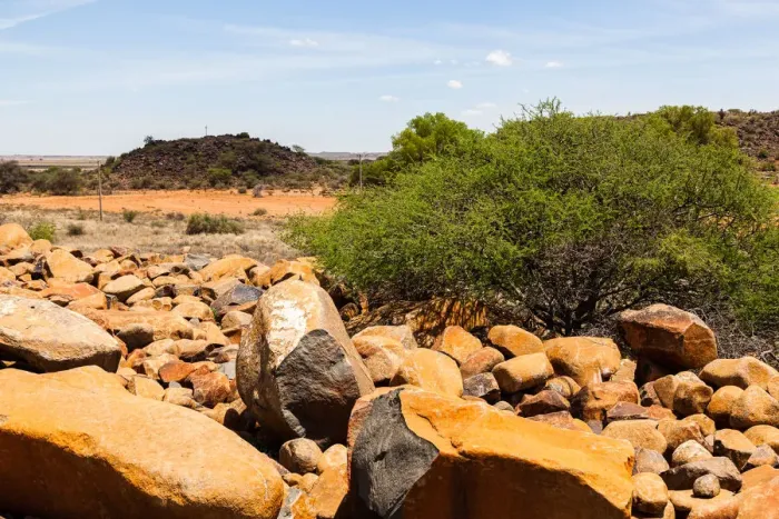 Framed Print : The dry and arid landscape in the Northern Cape, not far from Kimberly, South Africa Framed Print : The dry and arid landscape in the Northern Cape, not far from Kimberly, South Africa