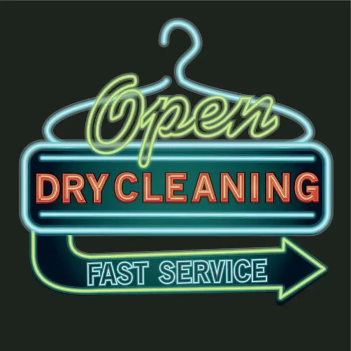 Framed Print : Dry Cleaning neon sign Framed Print : Dry Cleaning neon sign