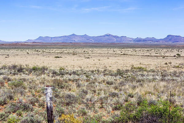 The dry, mountainous and very beautiful landscape of the Karoo in the Northern Cape near Brits town