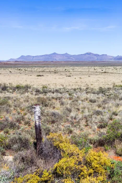 Framed Print : The dry, mountainous and very beautiful landscape of the Karoo in the Northern Cape near Brits town