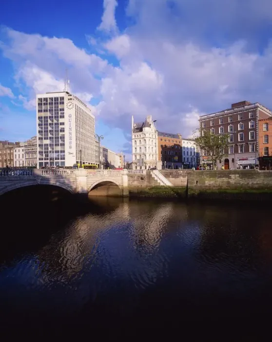 Framed Print : Dublin City, O Connell Bridge, Ireland