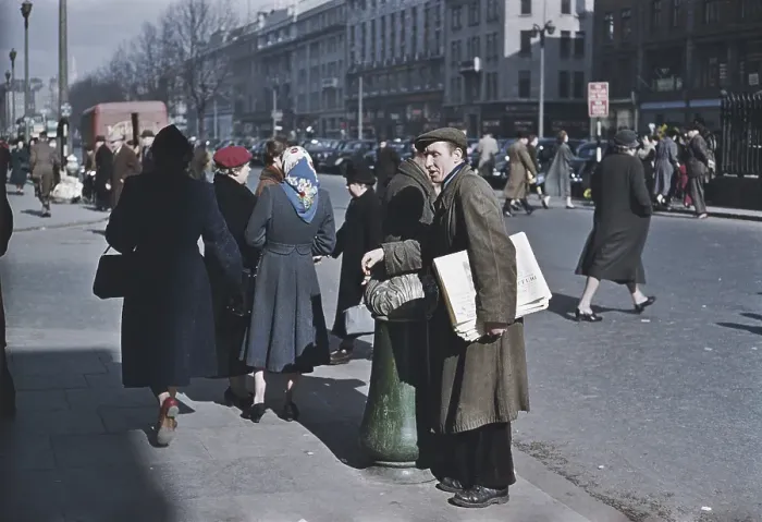 Framed Print : Dublin Newspaper Seller Framed Print : Dublin Newspaper Seller