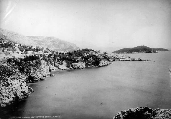 Dubrovnik. circa 1920: The town of Ragusa (Dubrovnik) on the Eastern Adriatic coast