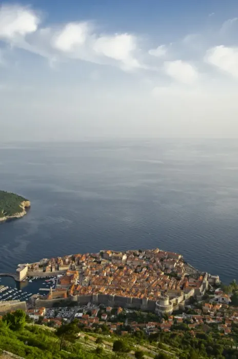 Framed Print : Dubrovnik. Beautiful view of old town from srdj Framed Print : Dubrovnik. Beautiful view of old town from srdj
