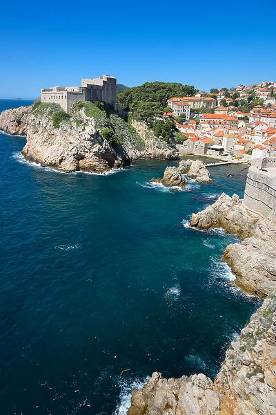 Dubrovnik old town and coastline, Croatia