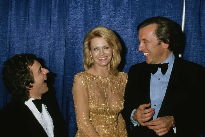 Framed Print : Dudley Moore, Angie Dickinson And David Frost Attend American Movie Awards