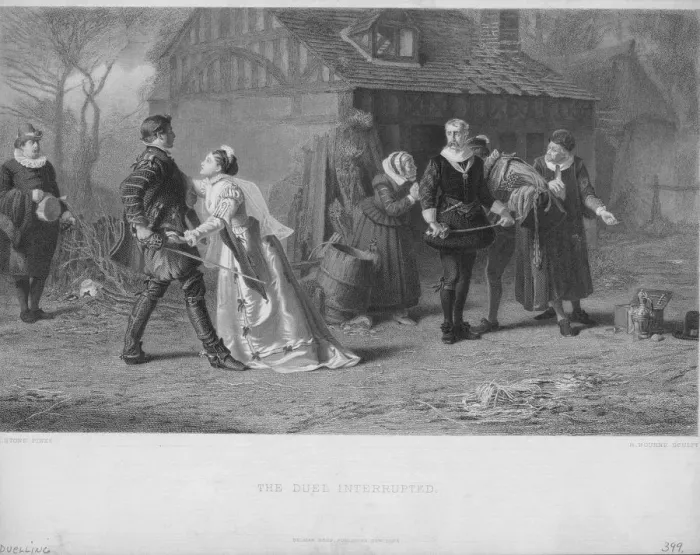Framed Print : The Duel Interrupted Framed Print : The Duel Interrupted