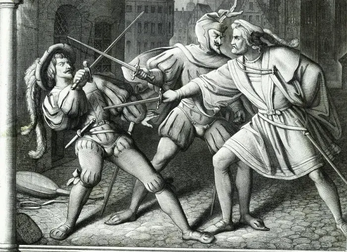 Framed Print : A Duel Scene From Goethe Poem Faust