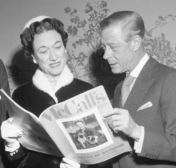 The Duke and Duchess of Windsor with McCall's Magazine Print. Art