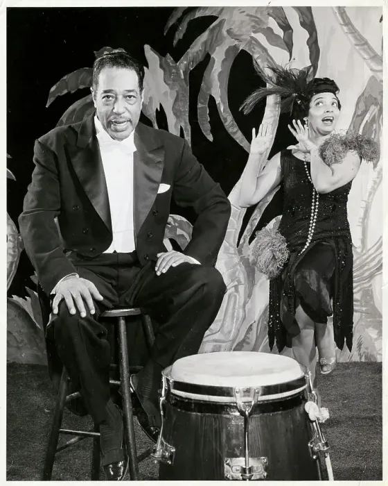 Framed Print : Duke Ellington and Actress on Music Set Framed Print : Duke Ellington and Actress on Music Set