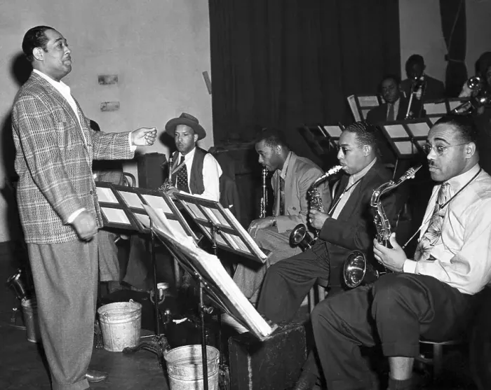 Framed Print : Duke Ellington Rehearsing His Band Framed Print : Duke Ellington Rehearsing His Band