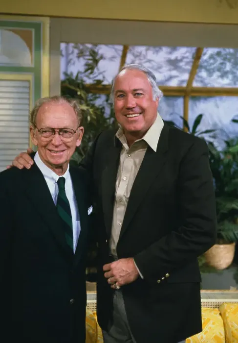 Framed Print : Duke Snider Posing with Red Barber Framed Print : Duke Snider Posing with Red Barber
