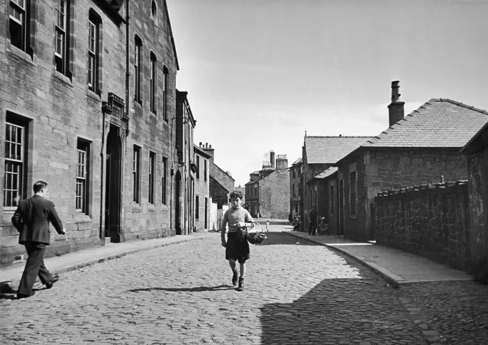 Framed Print : Dumfries. A quiet street in Dumfries in the south west of Scotland, 27th July 1946 Framed Print : Dumfries. A quiet street in Dumfries in the south west of Scotland, 27th July 1946