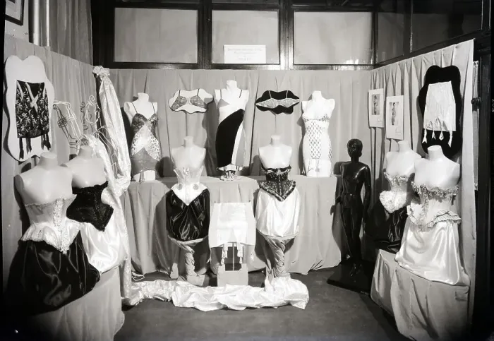 Framed Print : Dummies In Corset Shop At Late 1930S Framed Print : Dummies In Corset Shop At Late 1930S