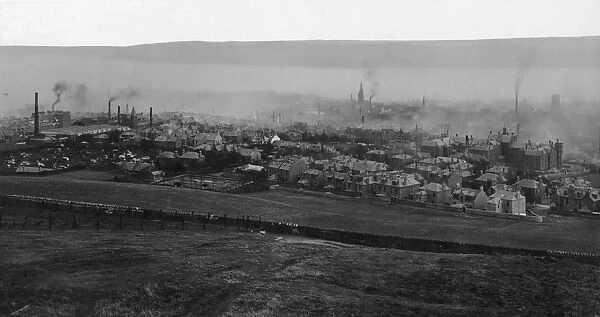 Dundee in Scotland, as seen from the Law (an extinct volcano rising above the city)