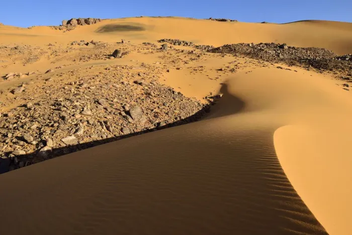 Framed Print : Dunes Noires, sand dunes on Tadrart plateau, Tassili nAjjer National Park, Unesco World Heritage Site, Sahara, Algeria Framed Print : Dunes Noires, sand dunes on Tadrart plateau, Tassili nAjjer National Park, Unesco World Heritage Site, Sahara, Algeria