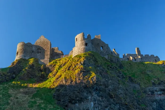 Framed Print : Dunluce Castle, a now-ruined medieval castle in Northern Ireland Framed Print : Dunluce Castle, a now-ruined medieval castle in Northern Ireland