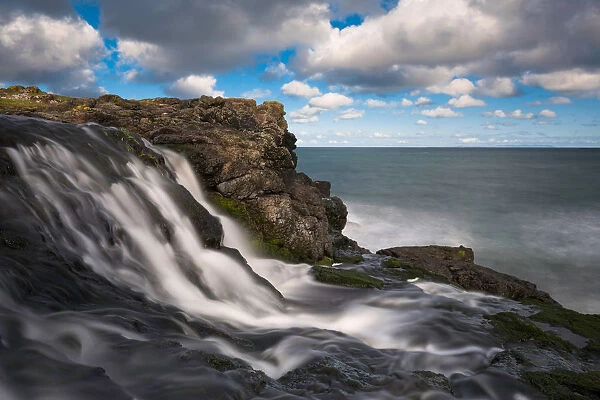 Dunseverick Falls at Antrim Coast Northern Ireland