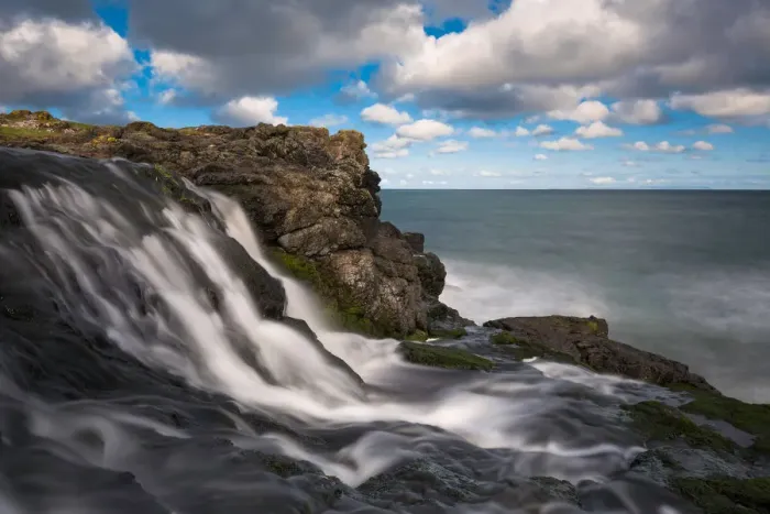 Framed Print : Dunseverick Falls at Antrim Coast Northern Ireland Framed Print : Dunseverick Falls at Antrim Coast Northern Ireland