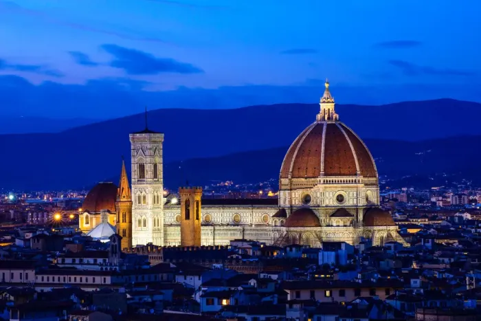 Framed Print : The Duomo (Cathedral of Santa Maria del Fiore) Rising Above the City at Night Framed Print : The Duomo (Cathedral of Santa Maria del Fiore) Rising Above the City at Night