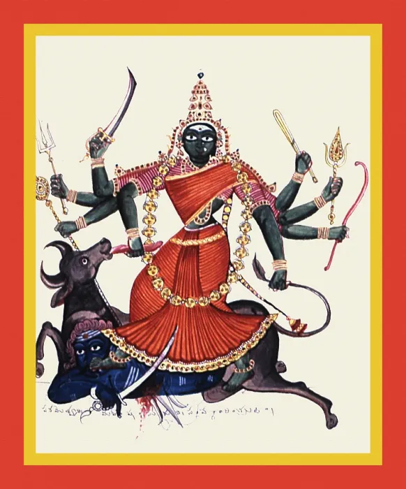 Framed Print : Durgā Mahi£asuramardini Framed Print : Durgā Mahi£asuramardini