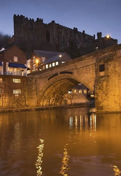 Durham Castle And Cathedral In Evening; Durham, England