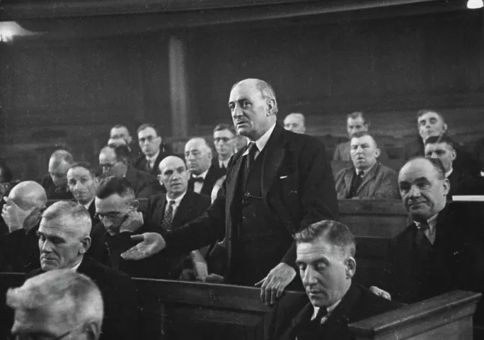 Framed Print : Durham Miners Delegate Speaks Framed Print : Durham Miners Delegate Speaks