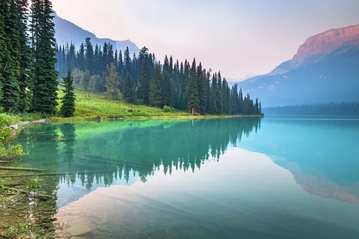 Framed Print : Dusk @ Emerald Lake, Yoho National Park, British Columbia, Canada Framed Print : Dusk @ Emerald Lake, Yoho National Park, British Columbia, Canada