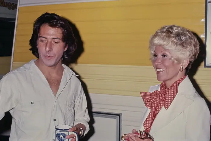 Framed Print : Dustin Hoffman & Rona Barrett Framed Print : Dustin Hoffman & Rona Barrett