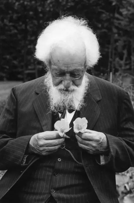 Framed Print : Dutch Botanist Hugo (Marie) de Vries Holding Flowers Framed Print : Dutch Botanist Hugo (Marie) de Vries Holding Flowers