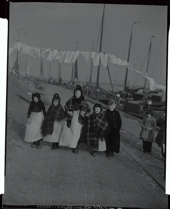 Framed Print : Dutch Children Wearing Traditional Costumes Framed Print : Dutch Children Wearing Traditional Costumes